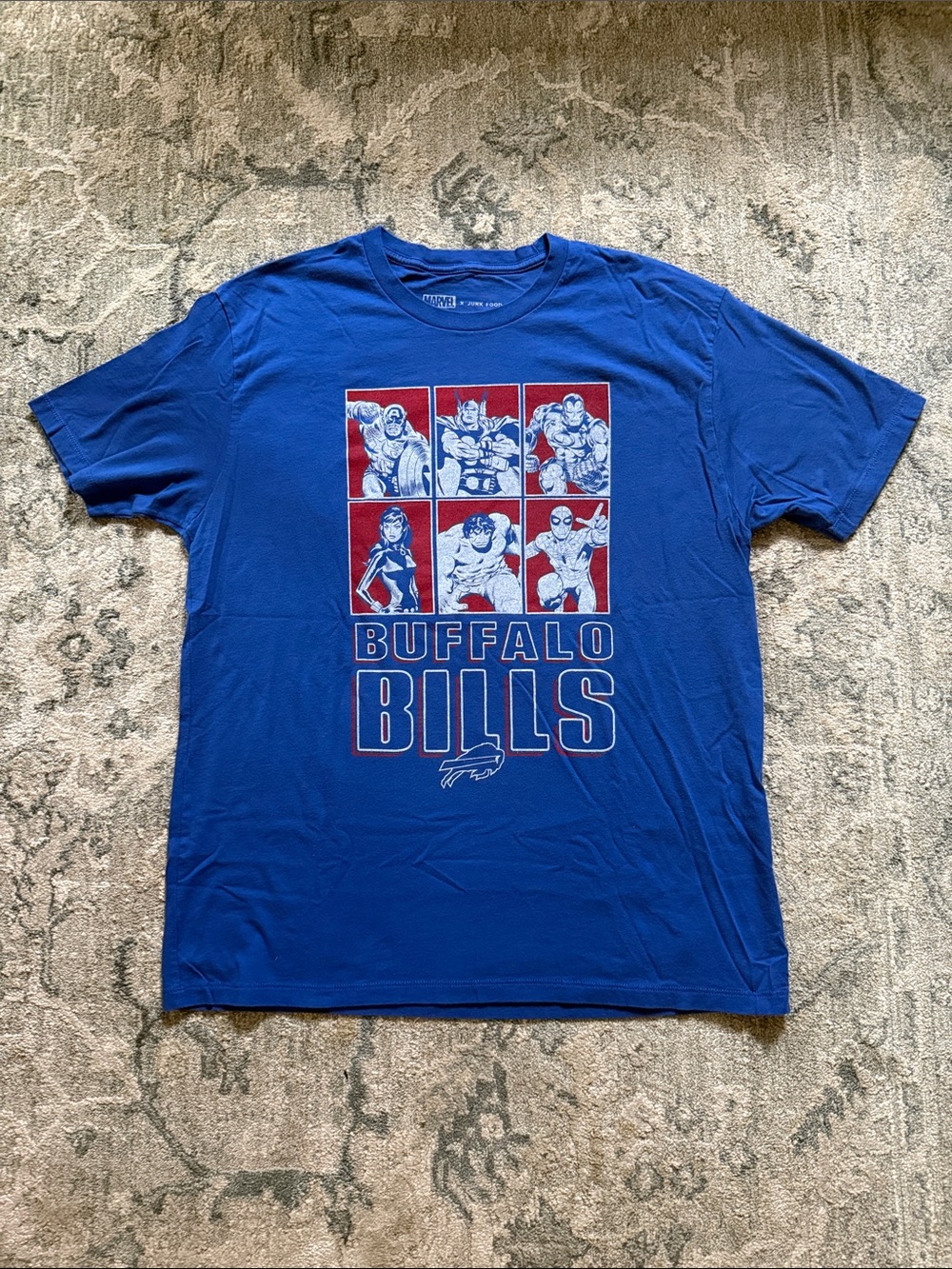 Buffalo Bills Blue Marvel Graphic Tee